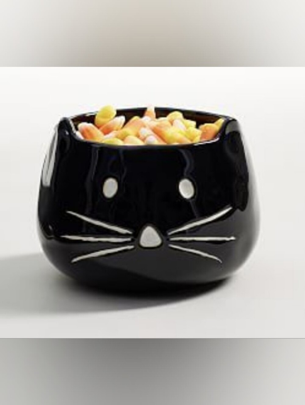 Rare Pottery Barn Figural Black Cat Mug Cup Bowl Candy Dish Ceramic Halloween